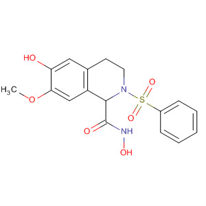 663932-23-8  1-Isoquinolinecarboxamide,1,2,3,4-tetrahydro-N,6-dihydroxy-7-methoxy-2-(phenylsulfonyl)-