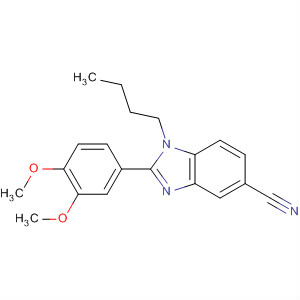 665023-38-1  1H-Benzimidazole-5-carbonitrile, 1-butyl-2-(3,4-dimethoxyphenyl)- 665023-38-1  1H-Benzimidazole-5-carbonitrile, 1-butyl-2-(3,4-dimethoxyphenyl)-