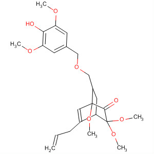 66551-06-2  Bicyclo[2.2.2]oct-5-en-2-one,7-[(4-hydroxy-3,5-dimethoxyphenyl)methoxymethyl]-1,3,3-trimethoxy-5-(2-propenyl)-