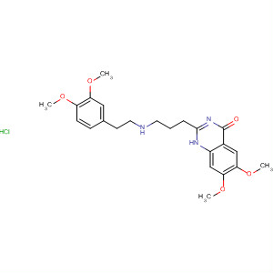 66618-08-4  4(1H)-Quinazolinone,2-[3-[[2-(3,4-dimethoxyphenyl)ethyl]amino]propyl]-6,7-dimethoxy-,hydrochloride