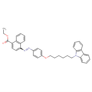 666263-78-1  1-Naphthalenecarboxylic acid,4-[[4-[[6-(9H-carbazol-9-yl)hexyl]oxy]phenyl]azo]-, ethyl ester