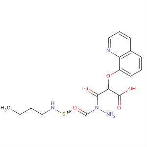 65625-11-8  Acetic acid, (8-quinolinyloxy)-, 2-[(butylamino)thioxomethyl]hydrazide