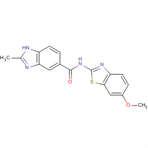 656251-56-8  1H-Benzimidazole-5-carboxamide,N-(6-methoxy-2-benzothiazolyl)-2-methyl- 656251-56-8  1H-Benzimidazole-5-carboxamide,N-(6-methoxy-2-benzothiazolyl)-2-methyl-