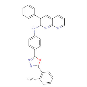 656253-96-2  1,8-Naphthyridin-2-amine,N-[4-[5-(2-methylphenyl)-1,3,4-oxadiazol-2-yl]phenyl]-3-phenyl-