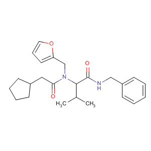 656259-27-7  Cyclopentaneacetamide,N-(2-furanylmethyl)-N-[2-methyl-1-[[(phenylmethyl)amino]carbonyl]propyl]-