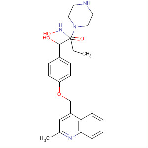 656802-86-7  1-Piperazinepropanamide,N-hydroxy-a-[hydroxy[4-[(2-methyl-4-quinolinyl)methoxy]phenyl]methyl]-