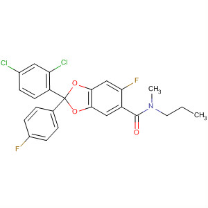 656804-97-6  1,3-Benzodioxole-5-carboxamide,2-(2,4-dichlorophenyl)-6-fluoro-2-(4-fluorophenyl)-N-methyl-N-propyl-