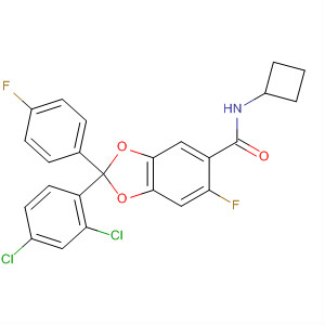 656805-06-0  1,3-Benzodioxole-5-carboxamide,N-cyclobutyl-2-(2,4-dichlorophenyl)-6-fluoro-2-(4-fluorophenyl)-