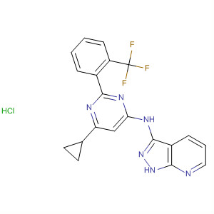 656813-94-4  1H-Pyrazolo[3,4-b]pyridin-3-amine,N-[6-cyclopropyl-2-[2-(trifluoromethyl)phenyl]-4-pyrimidinyl]-,monohydrochloride