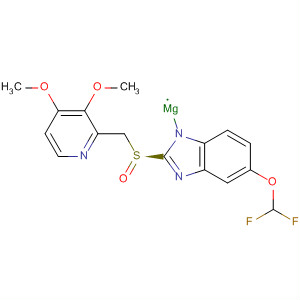 657391-78-1  1H-Benzimidazole,5-(difluoromethoxy)-2-[(S)-[(3,4-dimethoxy-2-pyridinyl)methyl]sulfinyl]-,magnesium salt