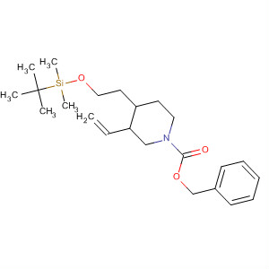 657408-05-4  1-Piperidinecarboxylic acid,4-[2-[[(1,1-dimethylethyl)dimethylsilyl]oxy]ethyl]-3-ethenyl-, phenylmethylester, (3R,4S)-