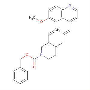 657408-08-7  1-Piperidinecarboxylic acid,3-ethenyl-4-[(2E)-3-(6-methoxy-4-quinolinyl)-2-propenyl]-, phenylmethylester, (3R,4R)-