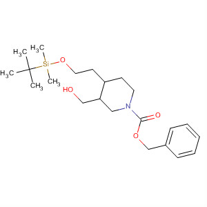 657408-18-9  1-Piperidinecarboxylic acid,4-[2-[[(1,1-dimethylethyl)dimethylsilyl]oxy]ethyl]-3-(hydroxymethyl)-,phenylmethyl ester, (3R,4S)-