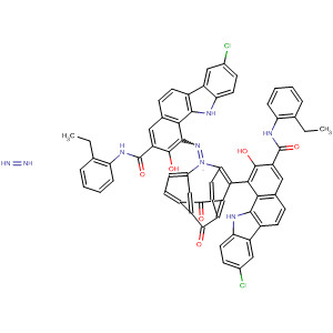 657408-89-4  11H-Benzo[a]carbazole-3-carboxamide,1,1'-[(9,10-dihydro-9,10-dioxo-2,6-anthracenediyl)bis(azo)]bis[8-chloro-N-(2-ethylphenyl)-2-hydroxy-
