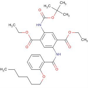 657412-81-2  1,4-Benzenedicarboxylic acid,2-[[(1,1-dimethylethoxy)carbonyl]amino]-5-[[2-(hexyloxy)benzoyl]amino]-,diethyl ester