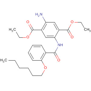 657412-83-4  1,4-Benzenedicarboxylic acid, 2-amino-5-[[2-(hexyloxy)benzoyl]amino]-,diethyl ester
