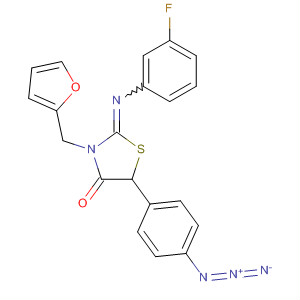 657414-20-5  4-Thiazolidinone,5-(4-azidophenyl)-2-[(3-fluorophenyl)imino]-3-(2-furanylmethyl)-