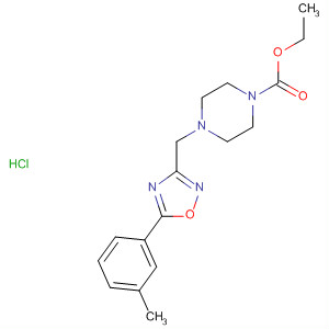 657423-67-1  1-Piperazinecarboxylic acid,4-[[5-(3-methylphenyl)-1,2,4-oxadiazol-3-yl]methyl]-, ethyl ester,monohydrochloride