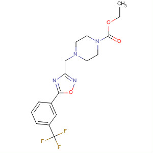 657423-75-1  1-Piperazinecarboxylic acid,4-[[5-[3-(trifluoromethyl)phenyl]-1,2,4-oxadiazol-3-yl]methyl]-, ethyl ester