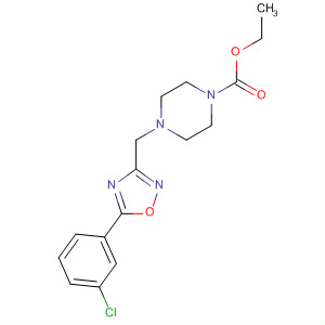 657423-83-1  1-Piperazinecarboxylic acid,4-[[5-(3-chlorophenyl)-1,2,4-oxadiazol-3-yl]methyl]-, ethyl ester