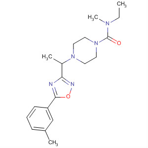 657425-46-2  1-Piperazinecarboxamide,N-ethyl-N-methyl-4-[1-[5-(3-methylphenyl)-1,2,4-oxadiazol-3-yl]ethyl]-