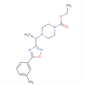657425-48-4  1-Piperazinecarboxylic acid,4-[(1S)-1-[5-(3-methylphenyl)-1,2,4-oxadiazol-3-yl]ethyl]-, ethyl ester