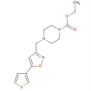 657425-82-6  1-Piperazinecarboxylic acid, 4-[[5-(3-thienyl)-3-isoxazolyl]methyl]-, ethylester