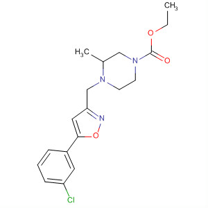 657426-19-2  1-Piperazinecarboxylic acid,4-[[5-(3-chlorophenyl)-3-isoxazolyl]methyl]-3-methyl-, ethyl ester, (3R)-