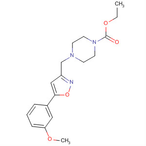 657426-48-7  1-Piperazinecarboxylic acid,4-[[5-(3-methoxyphenyl)-3-isoxazolyl]methyl]-, ethyl ester