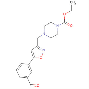 657426-52-3  1-Piperazinecarboxylic acid,4-[[5-(3-formylphenyl)-3-isoxazolyl]methyl]-, ethyl ester