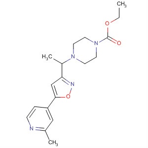 657426-69-2  1-Piperazinecarboxylic acid,4-[1-[5-(2-methyl-4-pyridinyl)-3-isoxazolyl]ethyl]-, ethyl ester
