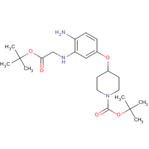 657431-49-7  1-Piperidinecarboxylic acid,4-[4-amino-3-[[(1,1-dimethylethoxy)carbonyl]methylamino]phenoxy]-,1,1-dimethylethyl ester