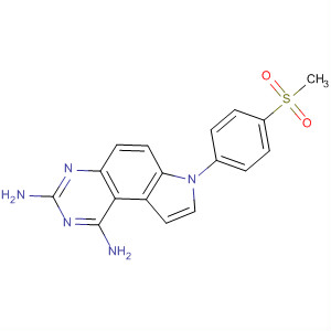 65796-13-6  7H-Pyrrolo[3,2-f]quinazoline-1,3-diamine, 7-[4-(methylsulfonyl)phenyl]-