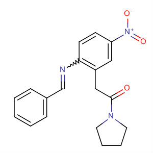 65796-43-2  Pyrrolidine, 1-[[5-nitro-2-[(phenylmethylene)amino]phenyl]acetyl]-
