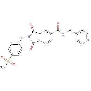 658038-58-5  1H-Isoindole-5-carboxamide,2,3-dihydro-2-[[4-(methylsulfonyl)phenyl]methyl]-1,3-dioxo-N-(4-pyridinylmethyl)-