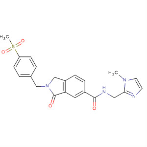 658038-64-3  1H-Isoindole-5-carboxamide,2,3-dihydro-N-[(1-methyl-1H-imidazol-2-yl)methyl]-2-[[4-(methylsulfonyl)phenyl]methyl]-3-oxo-