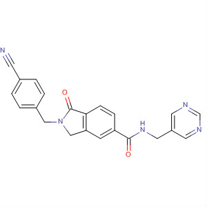 658038-67-6  1H-Isoindole-5-carboxamide,2-[(4-cyanophenyl)methyl]-2,3-dihydro-1-oxo-N-(5-pyrimidinylmethyl)-