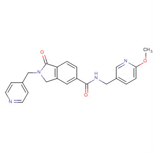 658038-68-7  1H-Isoindole-5-carboxamide,2,3-dihydro-N-[(6-methoxy-3-pyridinyl)methyl]-1-oxo-2-(4-pyridinylmethyl)-