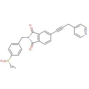 658038-73-4  1H-Isoindole-1,3(2H)-dione,2-[[4-(methylsulfinyl)phenyl]methyl]-5-[3-(4-pyridinyl)-1-propynyl]-
