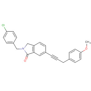 658038-78-9  1H-Isoindol-1-one,2-[(4-chlorophenyl)methyl]-2,3-dihydro-6-[3-(4-methoxyphenyl)-1-propynyl]-