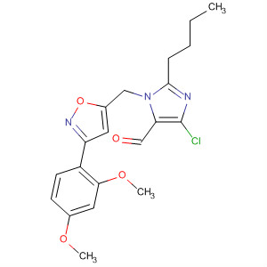 658042-19-4  1H-Imidazole-5-carboxaldehyde,2-butyl-4-chloro-1-[[3-(2,4-dimethoxyphenyl)-5-isoxazolyl]methyl]-