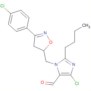 658042-36-5  1H-Imidazole-5-carboxaldehyde,2-butyl-4-chloro-1-[[3-(4-chlorophenyl)-4,5-dihydro-5-isoxazolyl]methyl]-