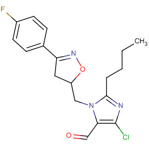 658042-38-7  1H-Imidazole-5-carboxaldehyde,2-butyl-4-chloro-1-[[3-(4-fluorophenyl)-4,5-dihydro-5-isoxazolyl]methyl]-