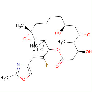 658056-18-9  4,17-Dioxabicyclo[14.1.0]heptadecane-5,9-dione,3-[(1Z)-1-fluoro-2-(2-methyl-4-oxazolyl)ethenyl]-7,11-dihydroxy-8,8,10,12,16-pentamethyl-, (1S,3S,7S,10R,11S,12S,16R)-