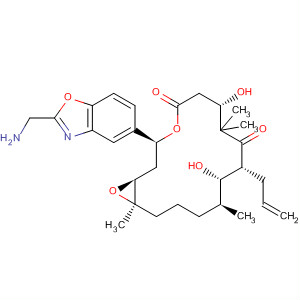 658057-25-1  4,17-Dioxabicyclo[14.1.0]heptadecane-5,9-dione,3-[2-(aminomethyl)-5-benzoxazolyl]-7,11-dihydroxy-8,8,12,16-tetramethyl-10-(2-propenyl)-, (1S,3S,7S,10R,11S,12S,16R)-