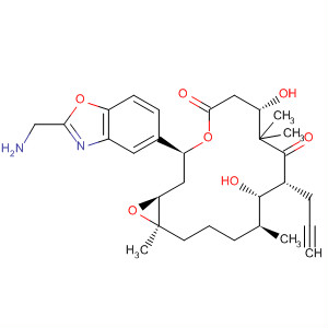658057-31-9  4,17-Dioxabicyclo[14.1.0]heptadecane-5,9-dione,3-[2-(aminomethyl)-5-benzoxazolyl]-7,11-dihydroxy-8,8,12,16-tetramethyl-10-(2-propynyl)-, (1S,3S,7S,10R,11S,12S,16R)-