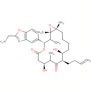 658057-37-5  4,17-Dioxabicyclo[14.1.0]heptadecane-5,9-dione,3-[2-(aminomethyl)-5-benzoxazolyl]-10-(3-butenyl)-7,11-dihydroxy-8,8,12,16-tetramethyl-, (1S,3S,7S,10R,11S,12S,16R)-