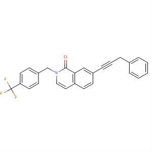 658081-97-1  1(2H)-Isoquinolinone,7-(3-phenyl-1-propynyl)-2-[[4-(trifluoromethyl)phenyl]methyl]-