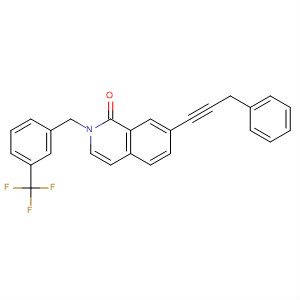 658082-11-2  1(2H)-Isoquinolinone,7-(3-phenyl-1-propynyl)-2-[[3-(trifluoromethyl)phenyl]methyl]-