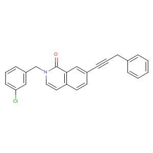 658082-13-4  1(2H)-Isoquinolinone,2-[(3-chlorophenyl)methyl]-7-(3-phenyl-1-propynyl)-